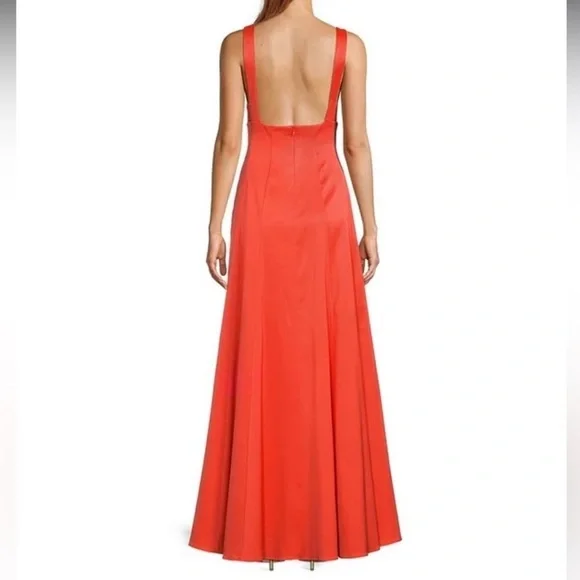 Antonio Melani Davina Size 0 NWT Mandarin Orange Sleeveless Low Back Gown